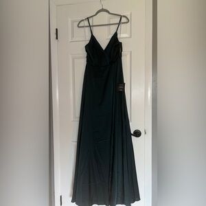 Lulu’s Green Full Length Dress Medium NWT